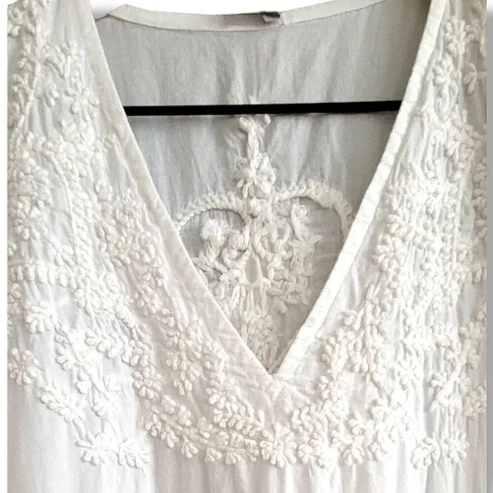 New Matta NY White Kalim Hearts Kaftan - Picture 6 of 7